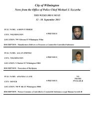 this weeks drug mugs - City of Wilmington, Delaware