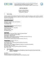 MEETING MINUTES Veterinary Medical Board Tuesday, January 26 ...