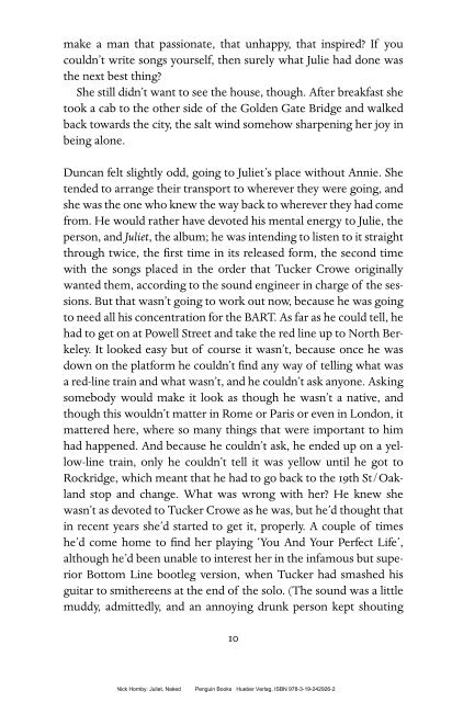 Nick Hornby: Juliet, Naked Penguin Books Hueber Verlag, ISBN 978 ...