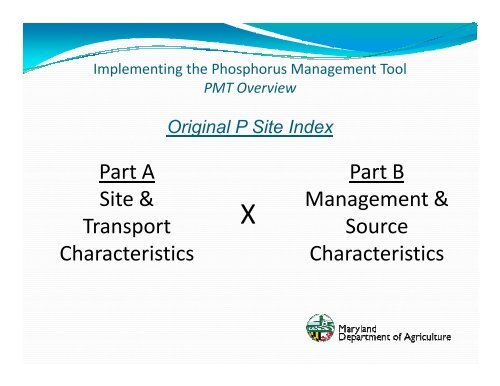 Phosphorus Management Tool Information Meeting Presentation