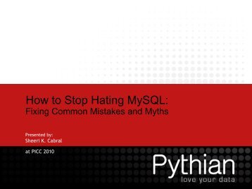 How to Stop Hating MySQL: