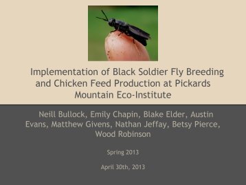 bsfl presentation - Institute for the Environment at UNC