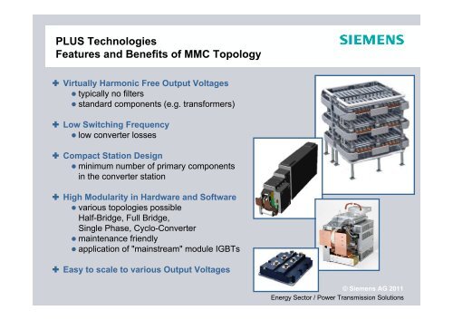 HVDC PLUS and SVC PLUS: Reliable and Cost-effective ... - Siemens