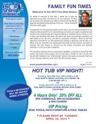 FAMILY FUN TIMES HOT TUB VIP NIGHT! - Pool Mart, Inc.