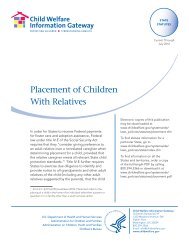 Placement of Children with Relatives - Child Welfare Information ...