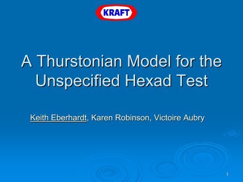 A Thurstonian Model for the Unspecified Hexad Test