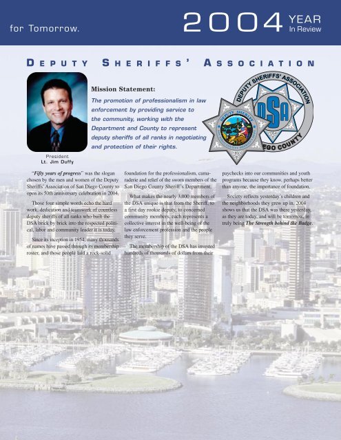 San Diego County Sheriff's Department 2004 Annual Report