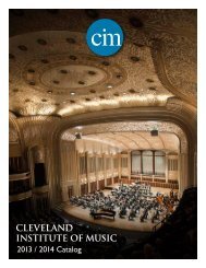 CIM Catalog - Cleveland Institute of Music