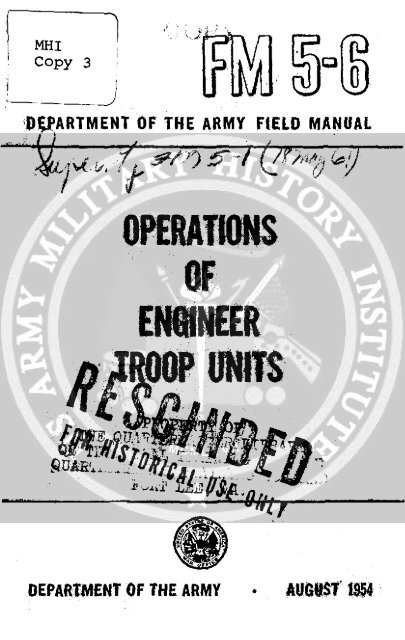 FM 5-6 Engineer Troop Organizations and Operations 1965 - CIE Hub