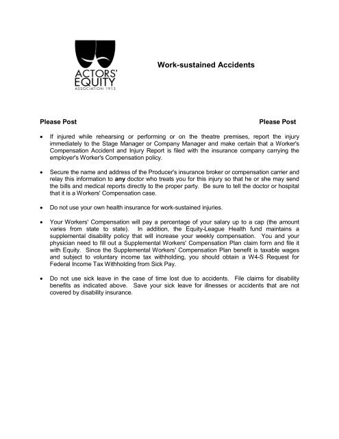 AEA Stage Manager Packet - Actors