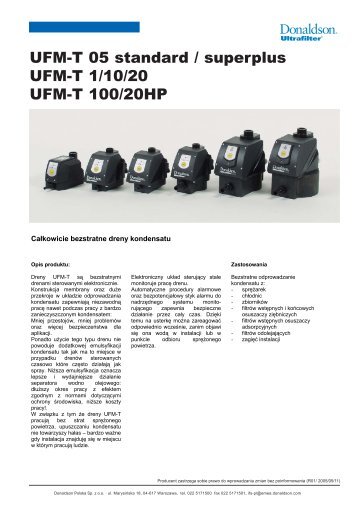 UFM-T 05 standard / superplus UFM-T 1/10/20 UFM-T 100 ... - Air-Com