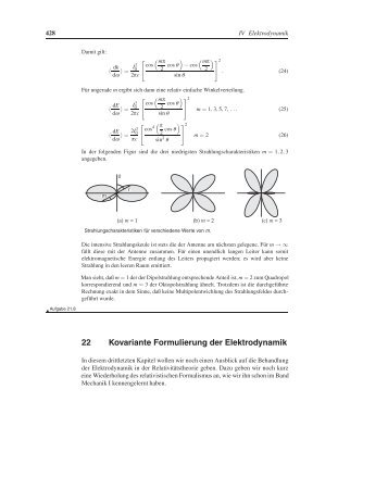 22 Kovariante Formulierung der Elektrodynamik