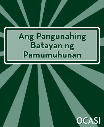 ang pangunahing batayan ng pamumuhunan - Settlement.org