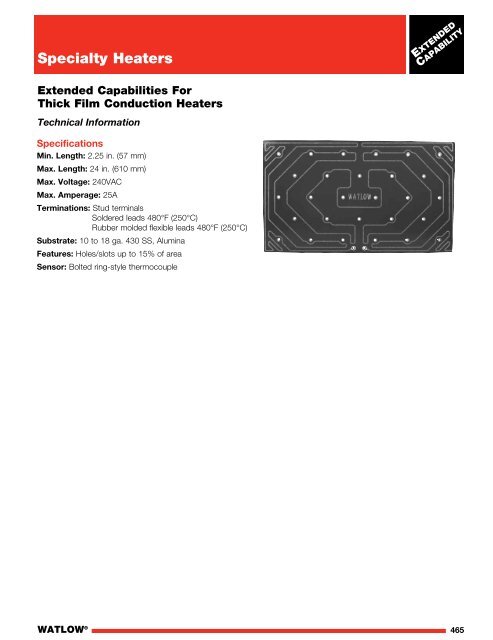 Heater Catalog (Section) - Specialty Heaters - Watlow