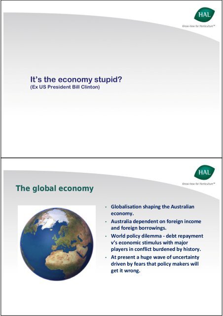 Economics and Vegetables - Beyond the Farm Gate