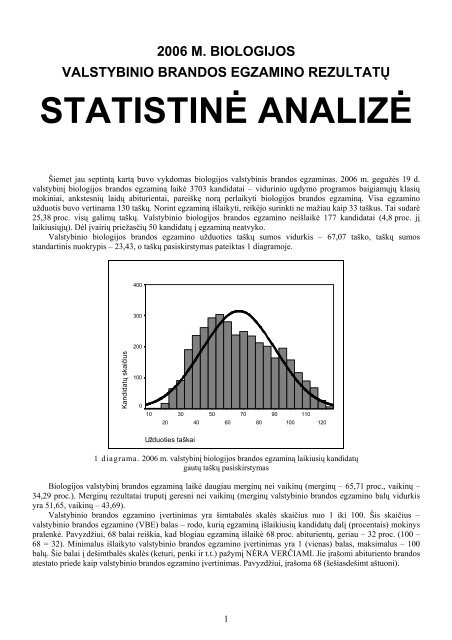 STATISTINÄ ANALIZÄ - Nacionalinis egzaminÅ³ centras