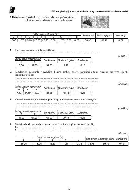 STATISTINÄ ANALIZÄ - Nacionalinis egzaminÅ³ centras
