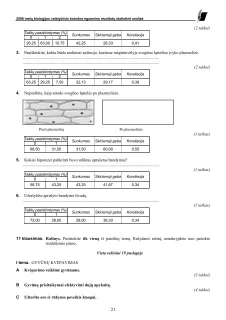 STATISTINÄ ANALIZÄ - Nacionalinis egzaminÅ³ centras