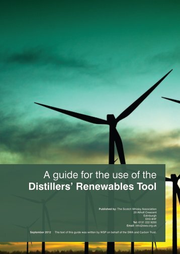 A guide for the use of the Distillers' Renewables Tool