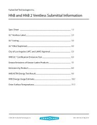 HhB and HhB 2 Ventless Submittal Information - Turbochef