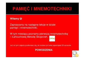 Kurs - Pamięć i mnemotechniki cz. 2