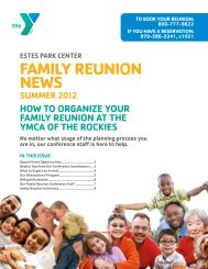 FAMILY REUNION NEWS - YMCA of the Rockies
