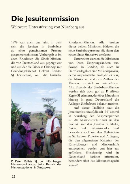 Leben fÃ¼r Simbabwe - Jesuitenmission