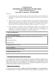 Formulaire de soumission - Site web du Projet USAID/Santénet2