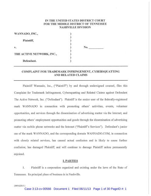 Case 3:13-cv-00566 Document 1 Filed 06/11/13 Page 1 of 30 ...