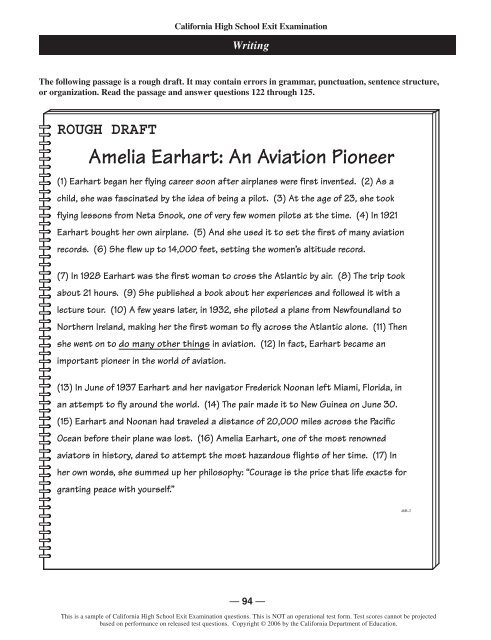 ROUGH DRAFT Amelia Earhart