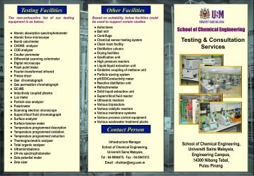 Testing & Consultation Brochure - School of Chemical Engineering ...