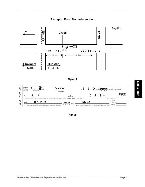 North Carolina Crash Report Instruction Manual - NHTSA