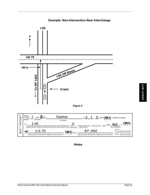 North Carolina Crash Report Instruction Manual - NHTSA