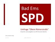 Präsentation Umfrageergebnis zur oberen ... - SPD Bad Ems