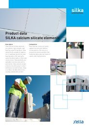 Product data SILKA calcium silicate elements - Xella UK