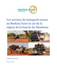 Les services de transports ruraux au Burkina Faso - Practical Action
