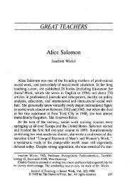 Alice Salomon - History of Social Work