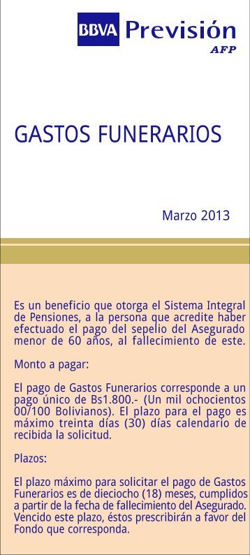 GASTOS FUNERARIOS