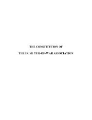 the constitution of the irish tug-of-war association - The Irish Sports ...