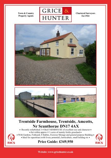 Price Guide: £349950 Trentside Farmhouse ... - Grice & Hunter