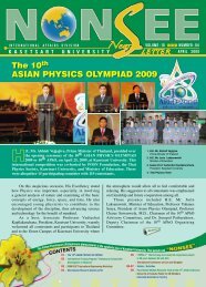 The 10th ASIAN PHYSICS OLYMPIAD 2009