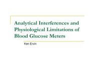 Analytical Interferences and Physiological Limitations of Blood ...