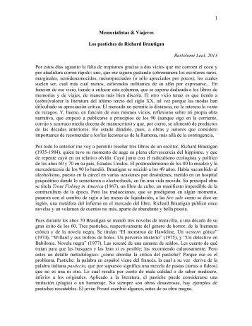 Richard Brautigan Pastiches.pdf - Mauroyberra.cl