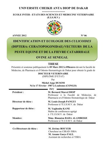 Identification et Ã©cologie des Culicoides (Diptera ... - BEEP