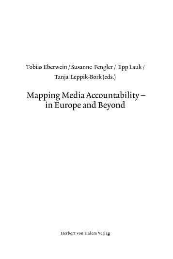Mapping Media Accountability – in Europe and Beyond