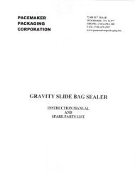 Pacemaker Series 600 Drop Sealer Manual