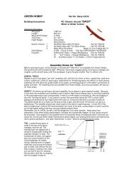 GREEN HOBBY Assembly Notes for 