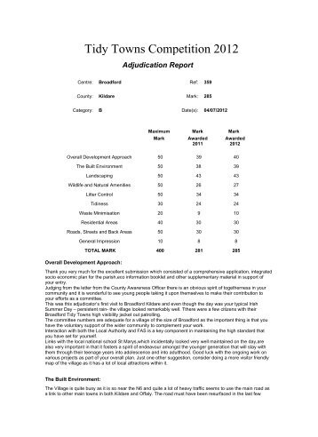 Broadford 359 - Tidy Towns
