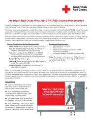 American Red Cross First Aid/CPR/AED Course ... - Instructor's Corner