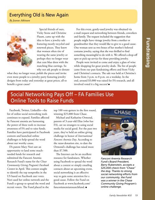 FA Family Newsletter - Fanconi Anemia Research Fund